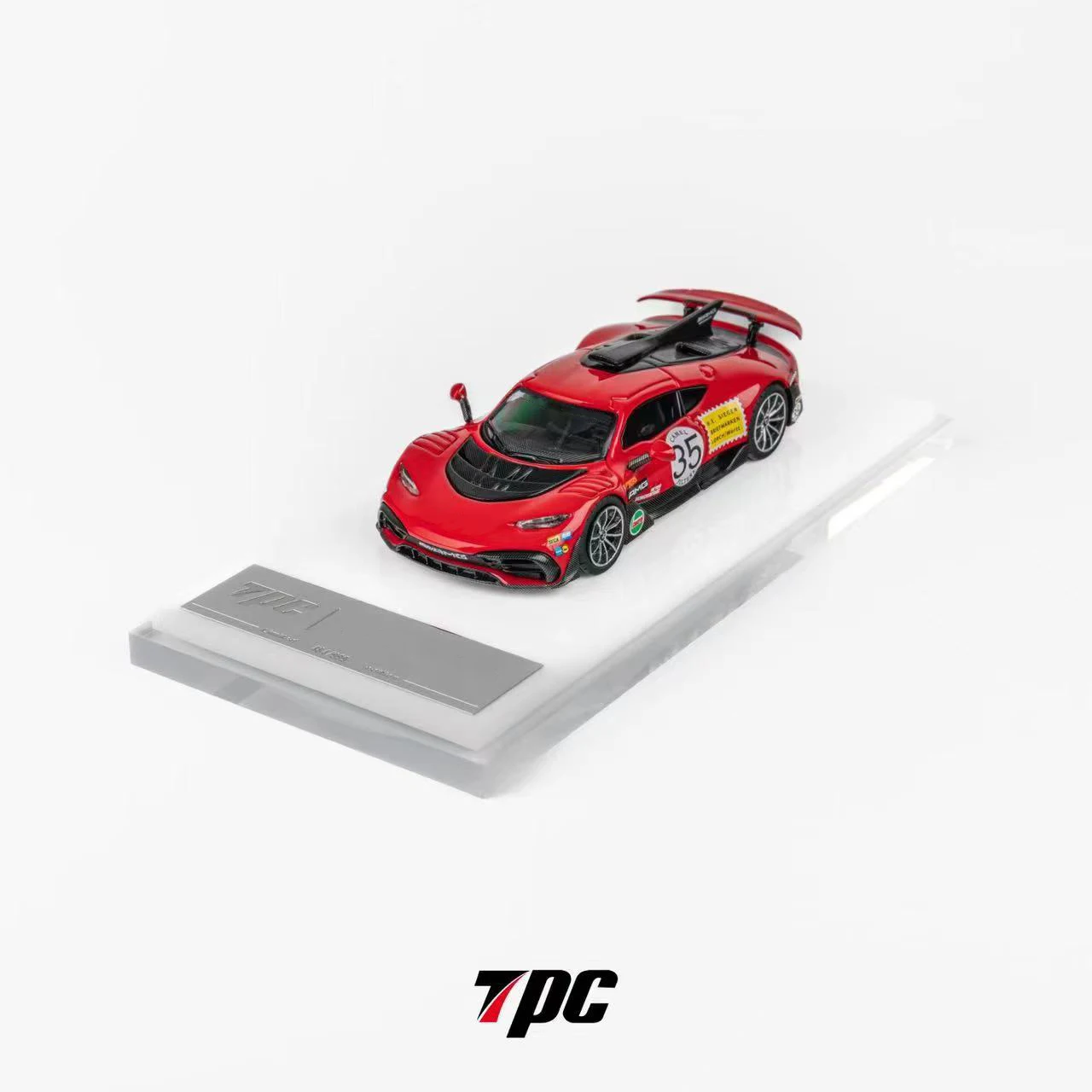 TPC In Stock 1:64 ONE Red Pig Diecast Diorama Car Model Collection Miniature Toys