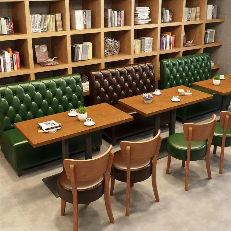 Customized Modern High Quality Nordic Pu Coffee Table And Chair Set Office Restaurant Leather Booth Sofa