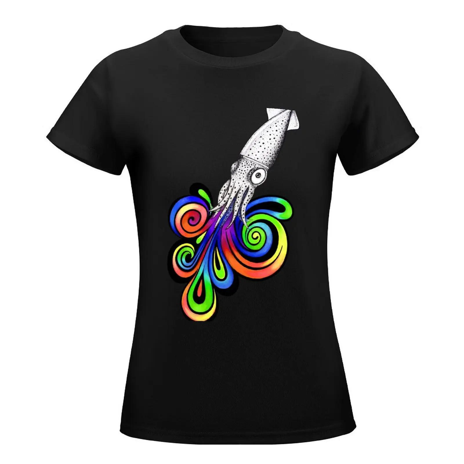 Squid Ink T-Shirt shirts graphic tees female summer tops cute clothes Woman clothing