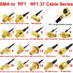 1PCS SMA Male/Female to uFL/u.FL/IPX Female Conector RF1.37 Cable RF Jumper Pigtail for WiFi Antenna