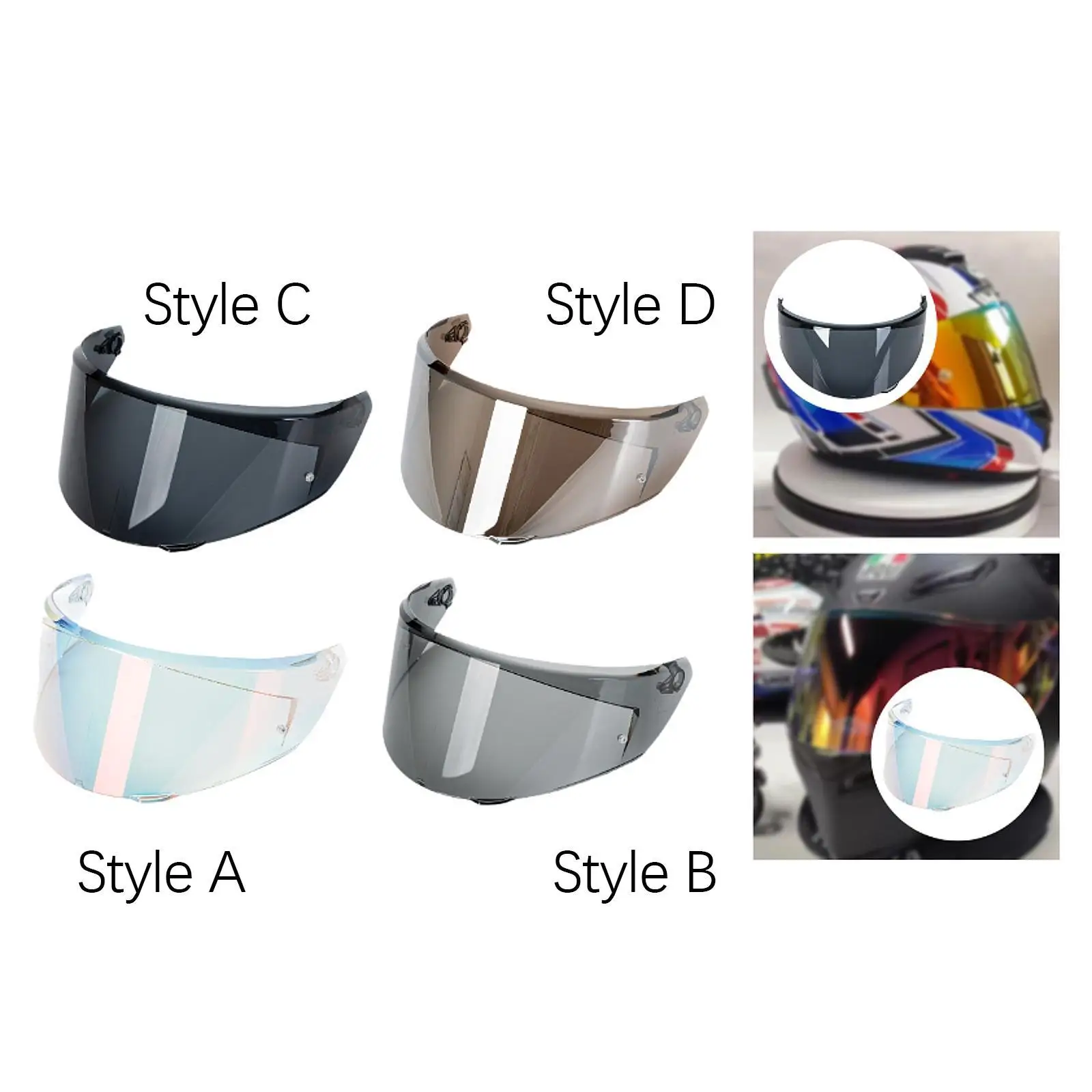 

Motorbike Helmet Visor Lens PC Material Windproof Spare Parts Replacement for K3