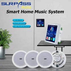 Wifi Bluetooth Wall Amplifier Smart Home Stereo Audio System 4 Channels Touch Screen AUX USB TF Card Android 10.0System for Home