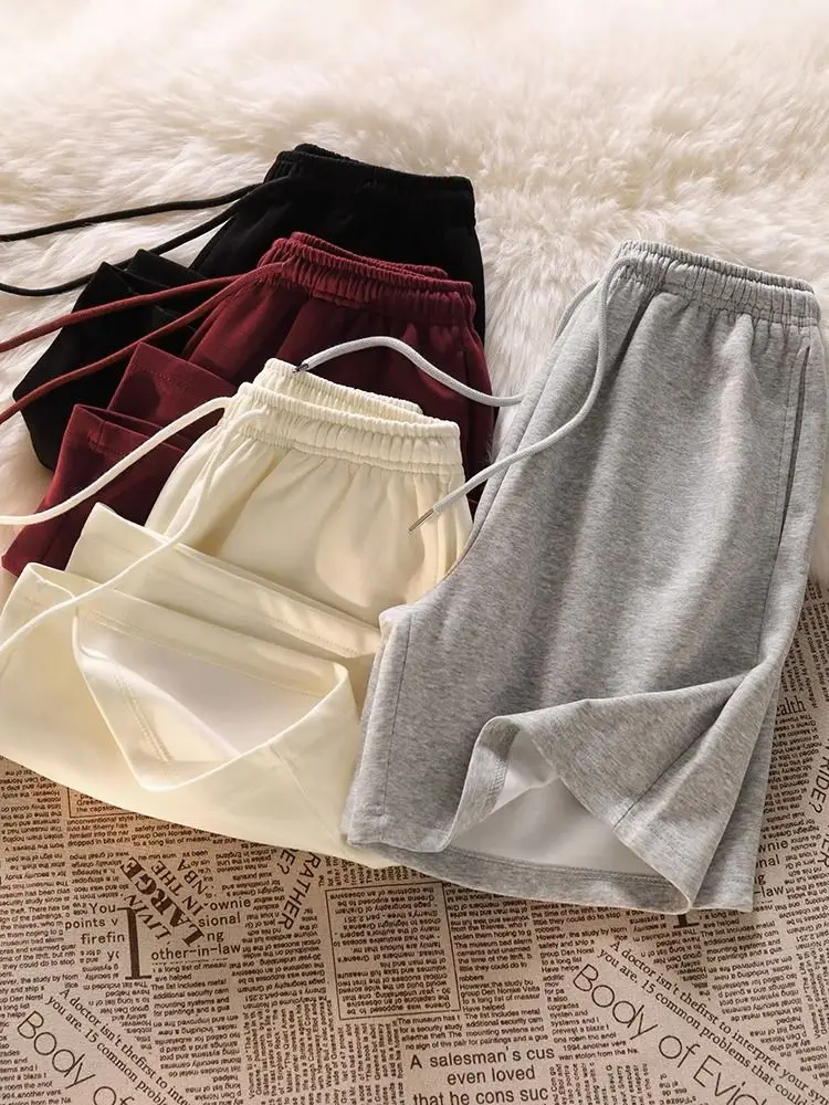 

Women High Waist Solid Color Sports Shorts Summer Loose Casual Trendy Slim Fit 3 Inch Hot Pants