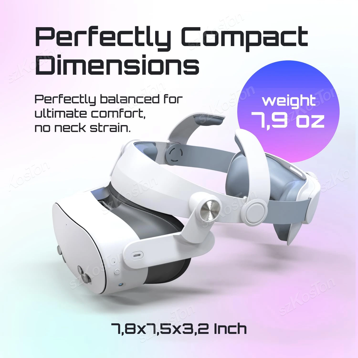 حزام رأس مريح لـ Meta Quest 3S وسماعة رأس VR بديلة قابلة للاستبدال لملحقات Meta Quest3