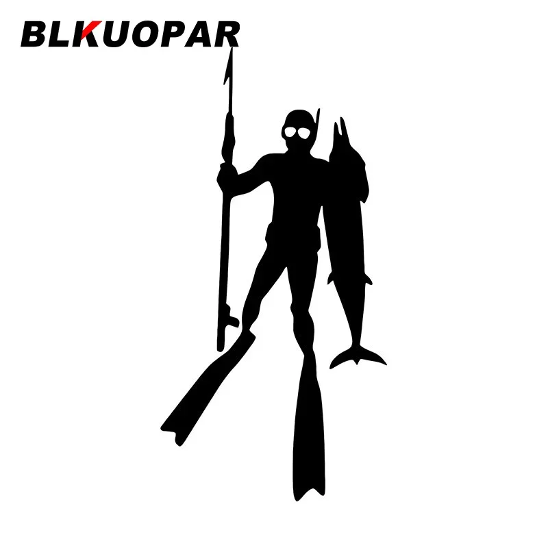 

BLKUOPAR Diving and Hunting Car Stickers Interesting Sports Decal Waterproof Die Cut Surfboard Caravan Car Decoration