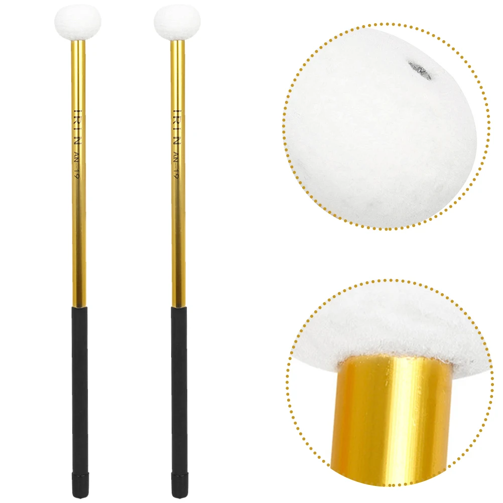 

2 Pcs Drumstick Aluminum Alloy Timpan Drumsticks Bass Percussion Instruments Wand Work