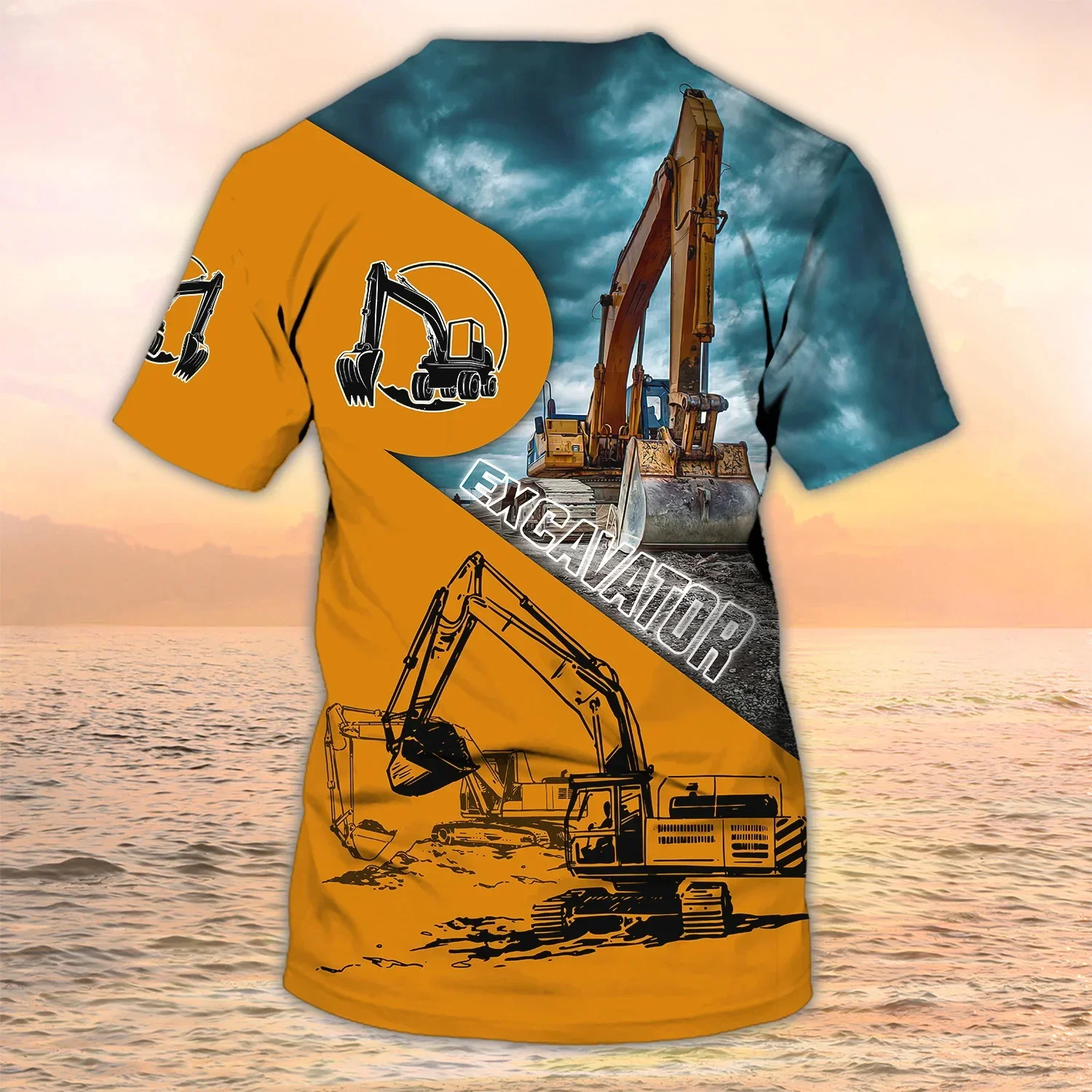 Excavator Operator Personalized Name Newest Summer Fashion Men\'s T-shirt 3D Printed t shirt Unisex Casual Harajuku Tshirt