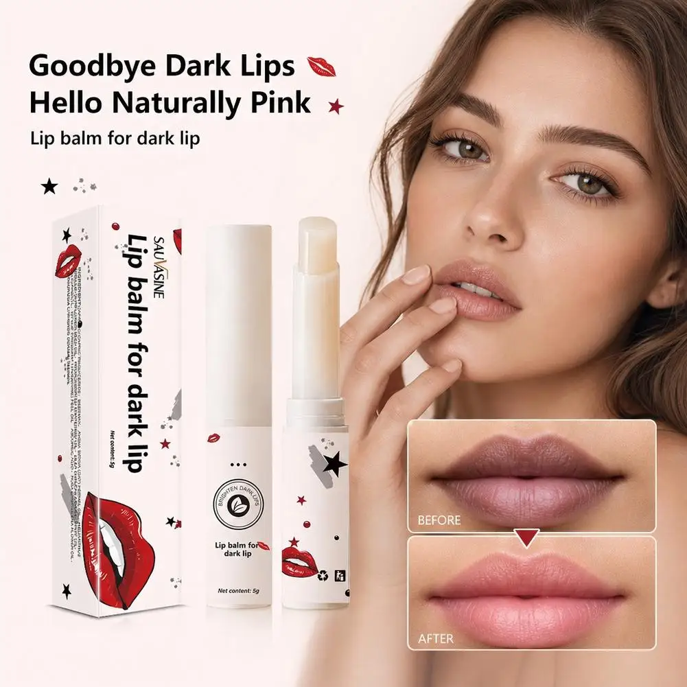 Lip Balm For Dark Lips Vitamin C Brightening Hydrating Natural Pink Tint 24-Hour Moisture Repair Dry Chapped Lips Lip Care