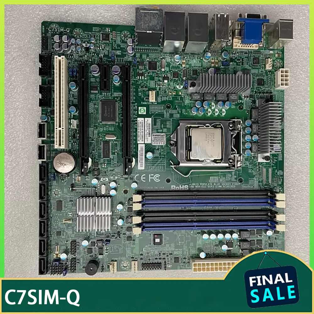 LGA1156 I5 I7 Server Motherboard C7SIM-Q