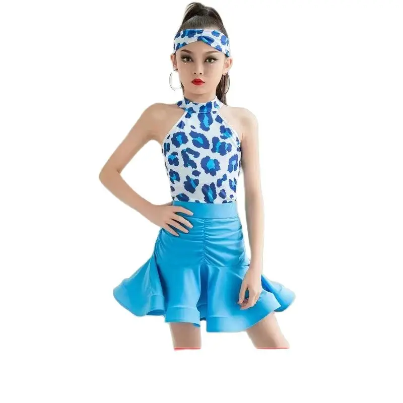 Girls Kids Latin dance Dresses Children Tassels Modern Ballroom Latino Dresses For Dancing Outfits Latin dance wear Skirt suit