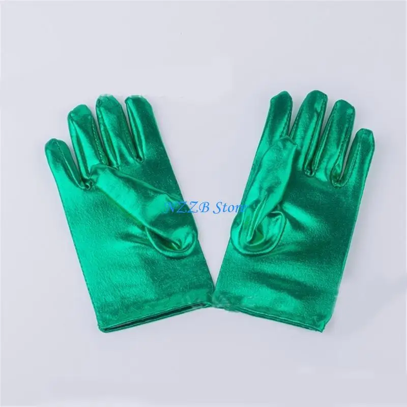 

T21F Kids Party Gloves Short Mittens Stage Performances Short Gloves for School Child