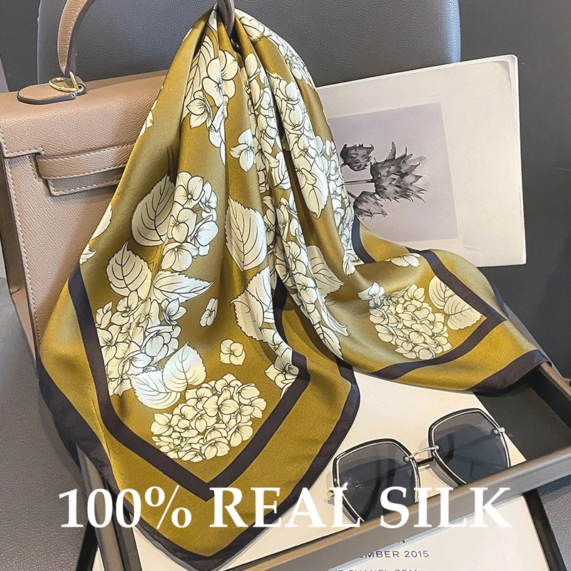 

100% Pure Silk Scarf Women Summer Dressing Neck Scarf Travel Shawl Wrap Scarves Thin Pashmina Neckerchief Hijab Bandana Bufanda