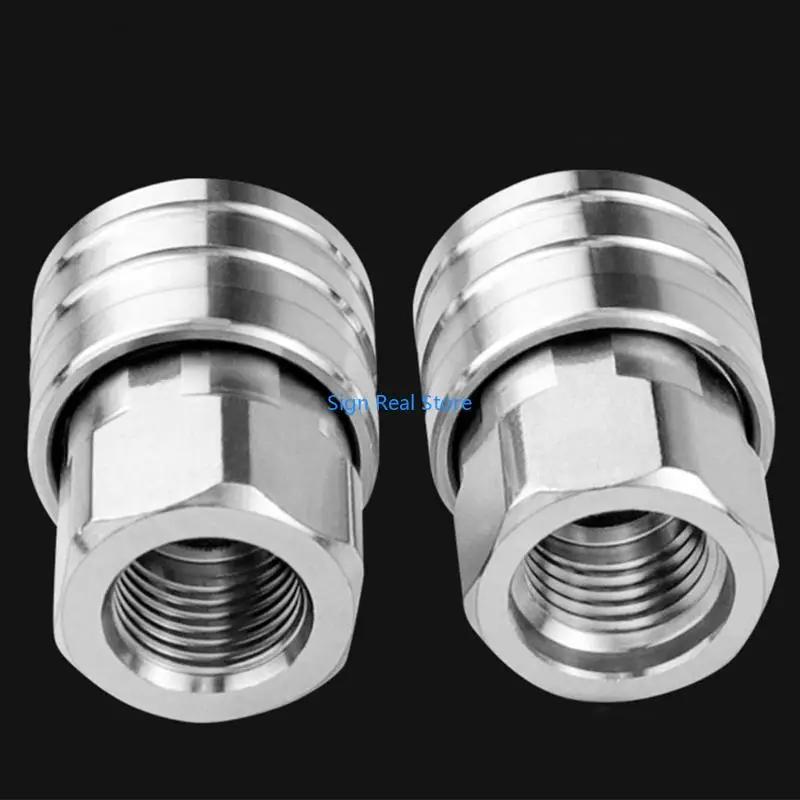 

High Pressure Washer Connector 1/4Inch Quick Releases Connector Couplers Fittings For Garden Hoses Car Washer Lances 41XB