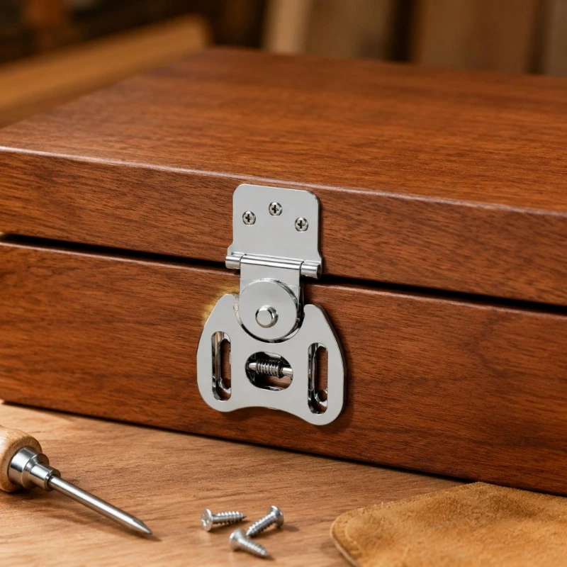Recessed Latches Box Fastener Panel Mount Metal Hardware for Flight Trunk Repair and Box Installation M4YD