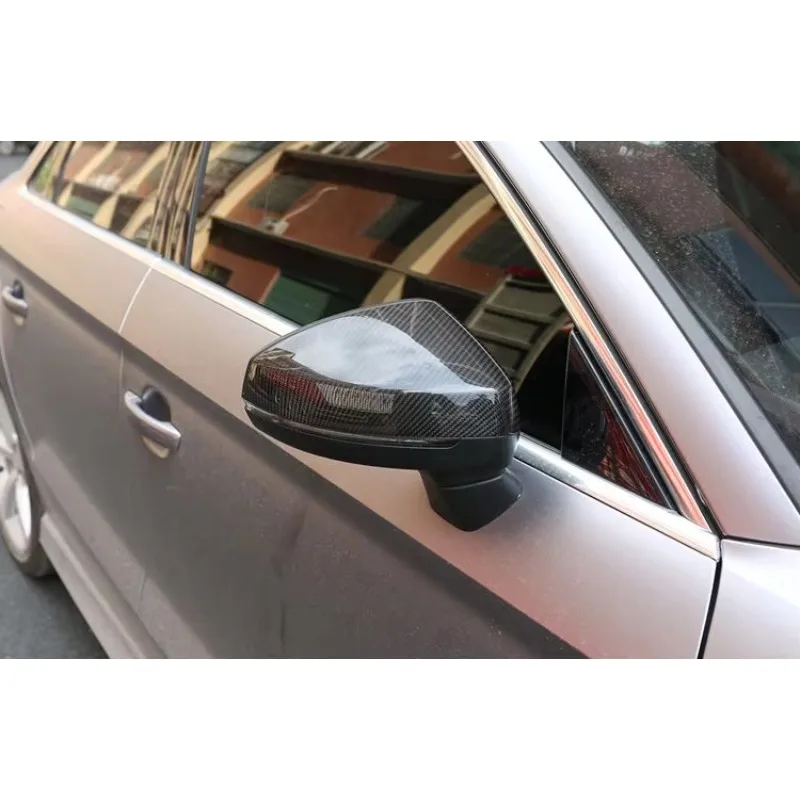 

2026 High Quality Car Mirror Cap Suitable For Audi A3 Rs3 S3 Dry Carbon Fiber Replacement Rearview Mirror Cover