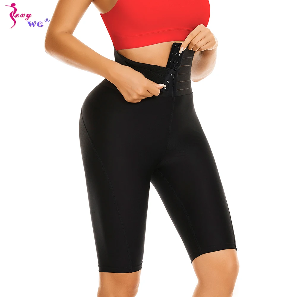 SEXYWG Women Yoga Pants with Waist Trainer High Waist Shorts Slimming Sports Leggings Tummy Control Trousers Workout Gym Fitness