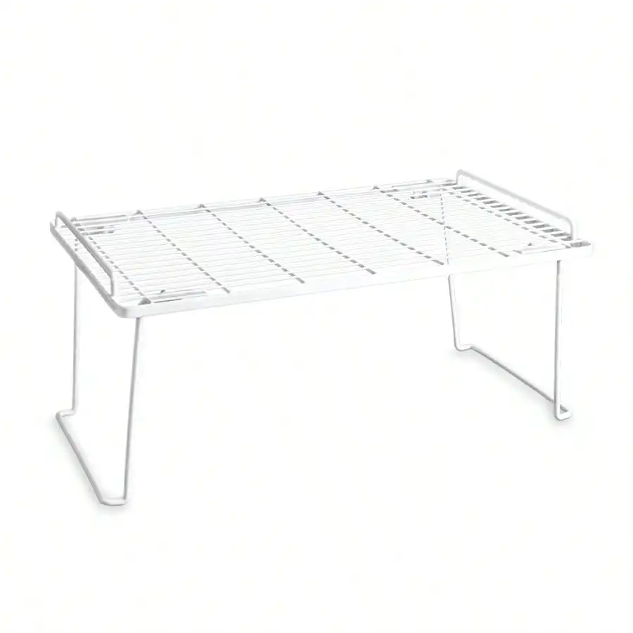 

Folding Metal Kitchen Food Storage Rack, White - Folding