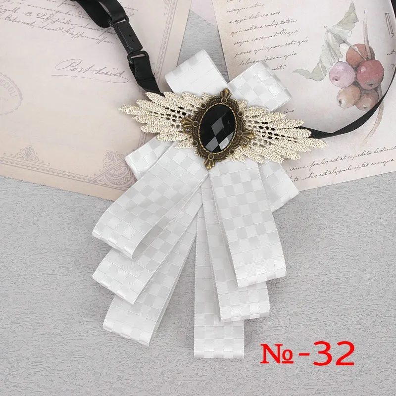 57 farben Wunderschöne Band Bowtie Schwarz Schmuck Metall Männer Hochzeit Party Schmetterling Weibliches Hemd Zubehör Damen Luxus Pin Fliege – Detail 38