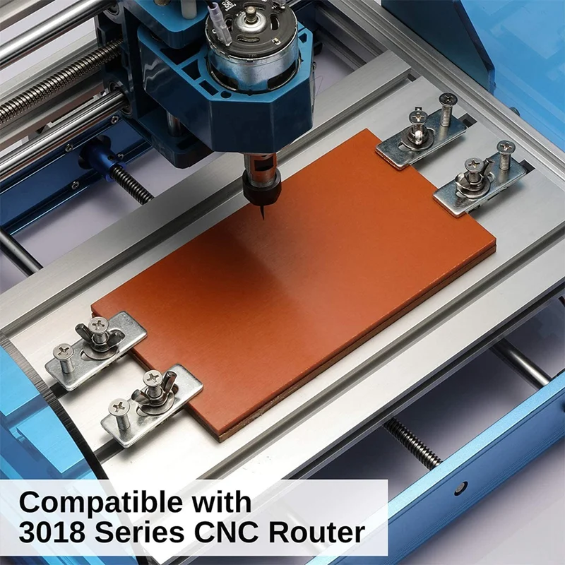 Mini Kit de abrazadera de sujeción T-Track de 8 piezas, Compatible con la máquina enrutadora CNC 3018-PRO/3018-MX3/3018-Prover