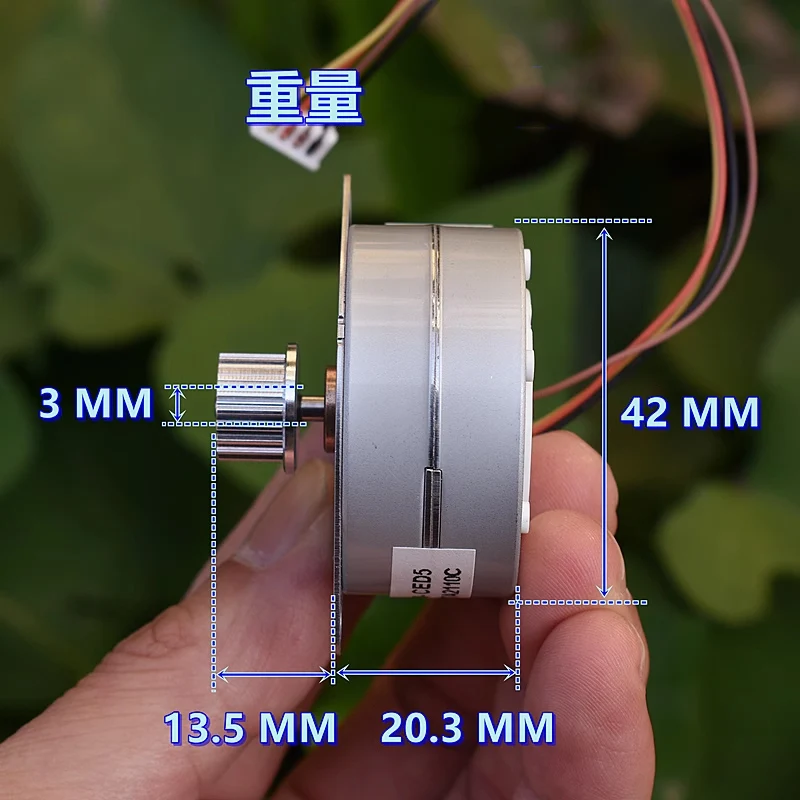 NMB PM42L-048 FK3-2270 Mini 42mm Round Stepper Motor 2-Phase 4-Wire Stepping Motor Synchronous Pulley Wheel DIY Printer Copier