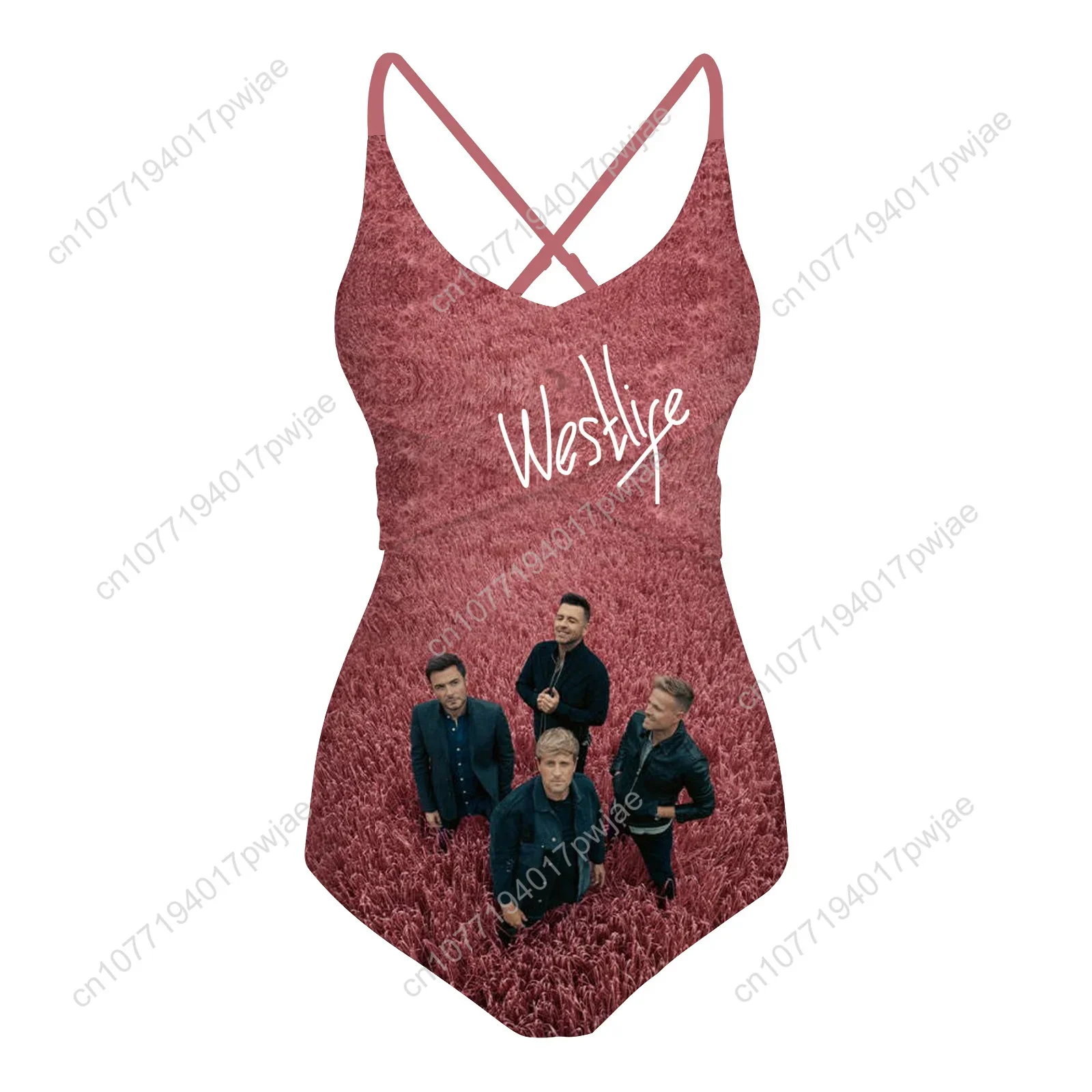 Westlife Rock Band Swimsuit Womens Sling Swimsuits Sexy Swimwear Pool Party Beach Bikini Summer Holiday Customize Bathing Suits
