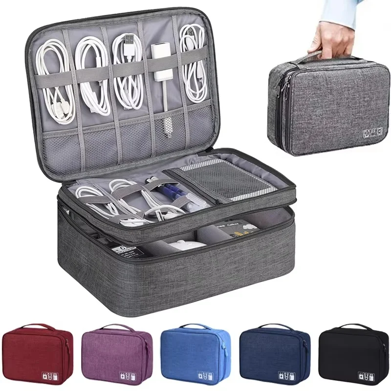 Travel Organizer Bag Cable Storage Pouch Carry Case Portable Waterproof Storage Bag Cable Charger Cord Organizer Bag Accessories