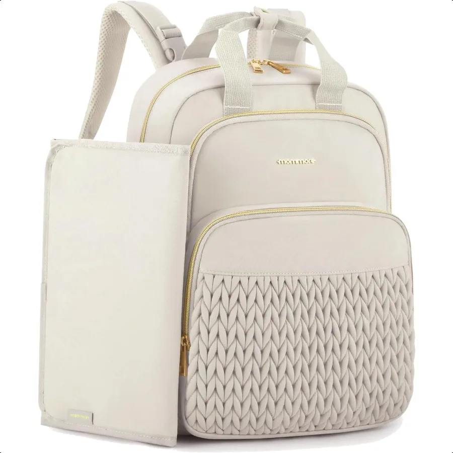 

Diaper Bag Small Diaper Backpack Stylish Baby Travel Backpacks with Insulated Pockets Changing Pad Stroller Straps