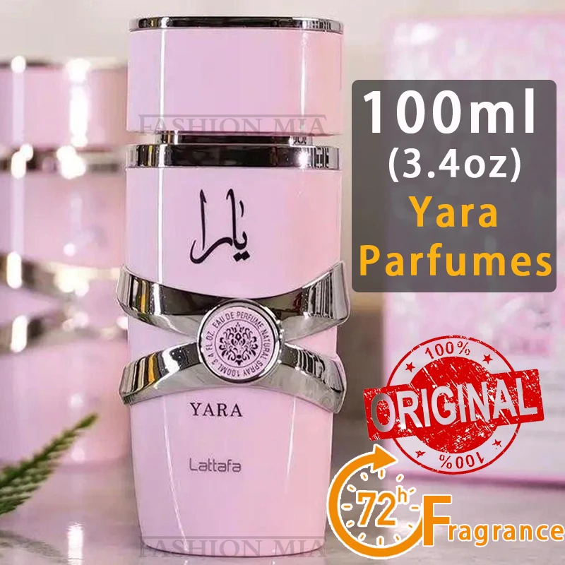 100% original 3.4oz yara âmbar baunilha perfumes feminino homem fragrância duradoura spray perfume yara moi tous asad presente de natal