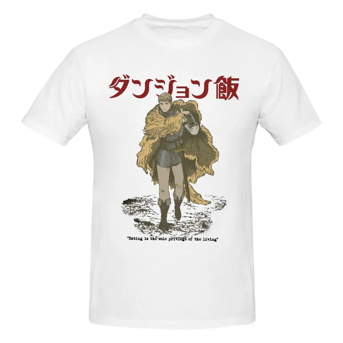 Laios Touden Dungeon Meshi T Shirts for Men Women Cotton Funny T-Shirt O Neck Delicious in Dungeon Tees Short Sleeve Clothing