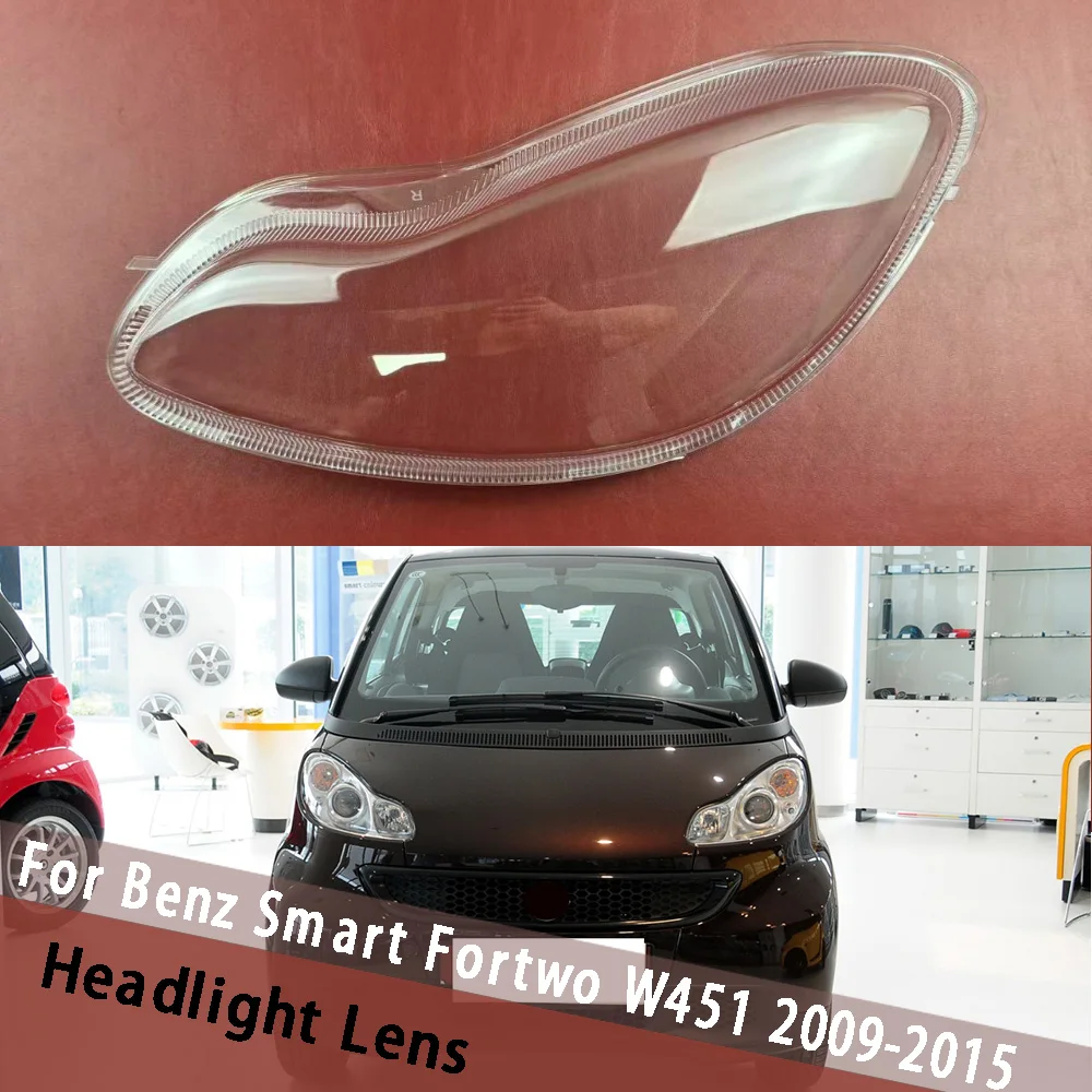 

For Mercedes-Benz Smart Fortwo W451 2009-2015 Headlamp Housing Transparent Lampshade Lampcover Headlight Shell Lens Cover