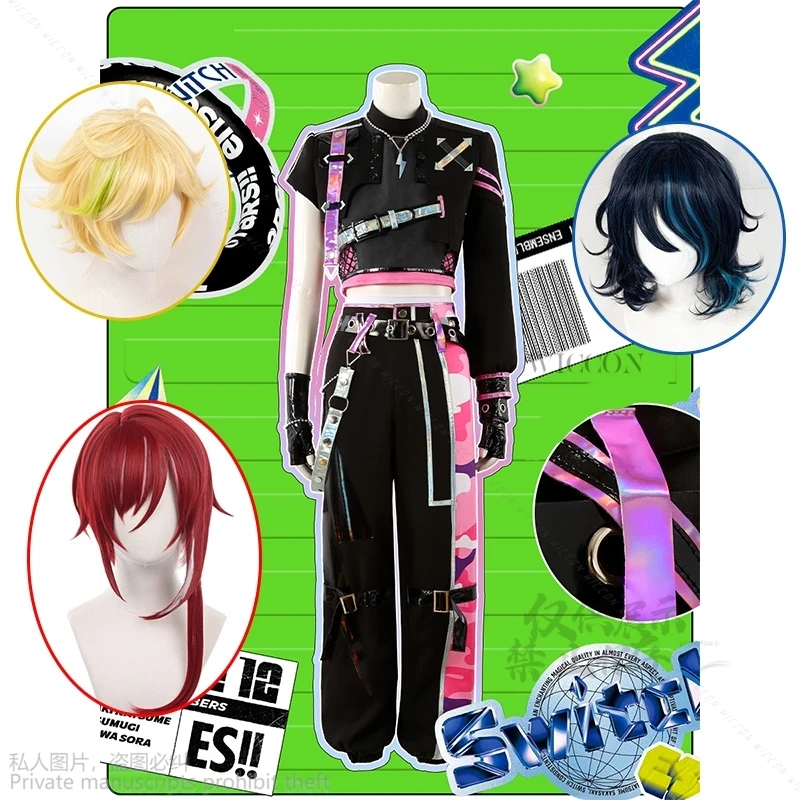 Spiel Ensemble Sterne wechseln Harukawa Sora Aoba Tsumugi Sakasaki Natsume Cosplay Karneval Kostüm Halloween Weihnachten Outfit Perücken