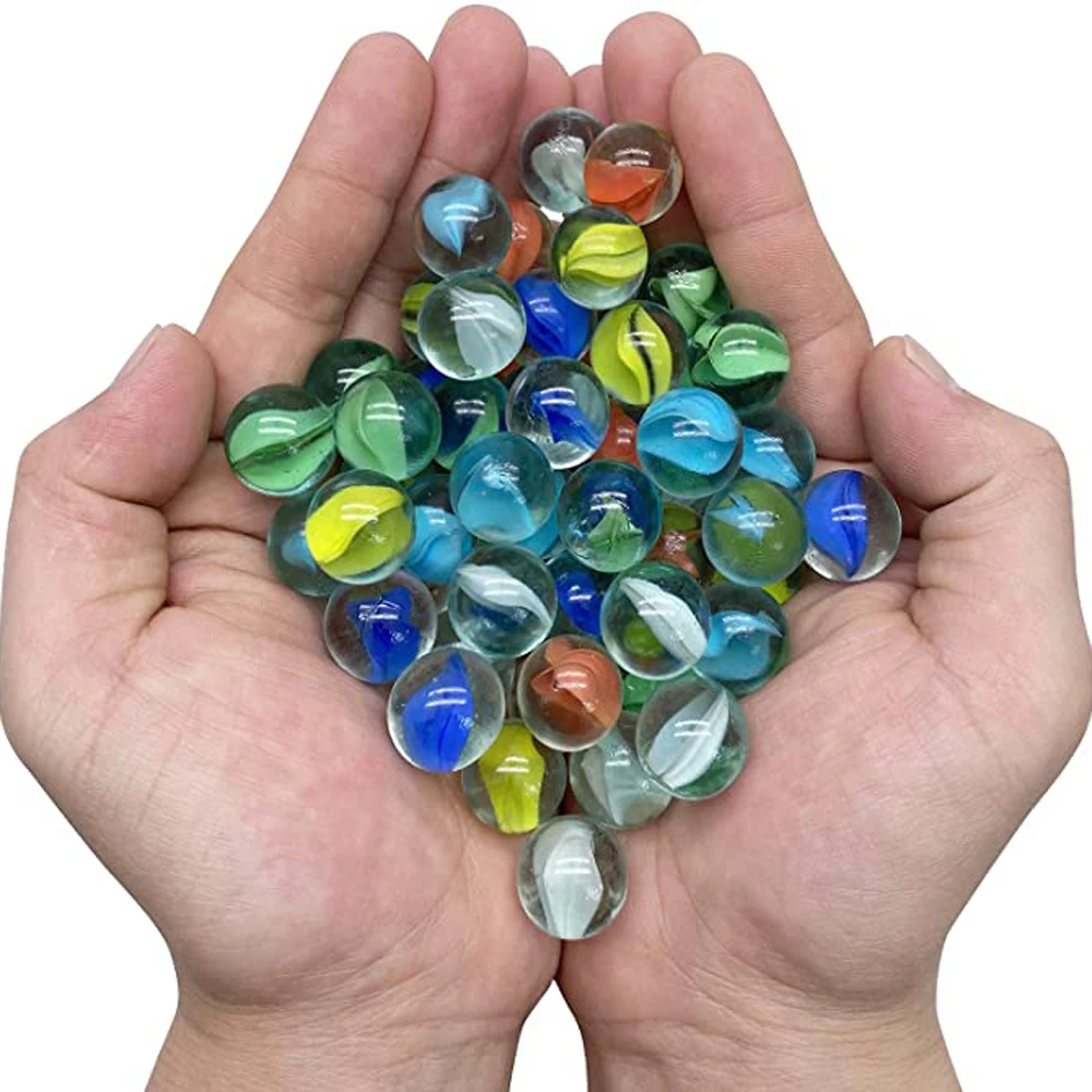 Aquarium Eltern-Kind Laufspiel Solitaire Spielzeug 14mm Flipper Glasmurmeln Glaskugel Hüpfkugel Maschinenperlen