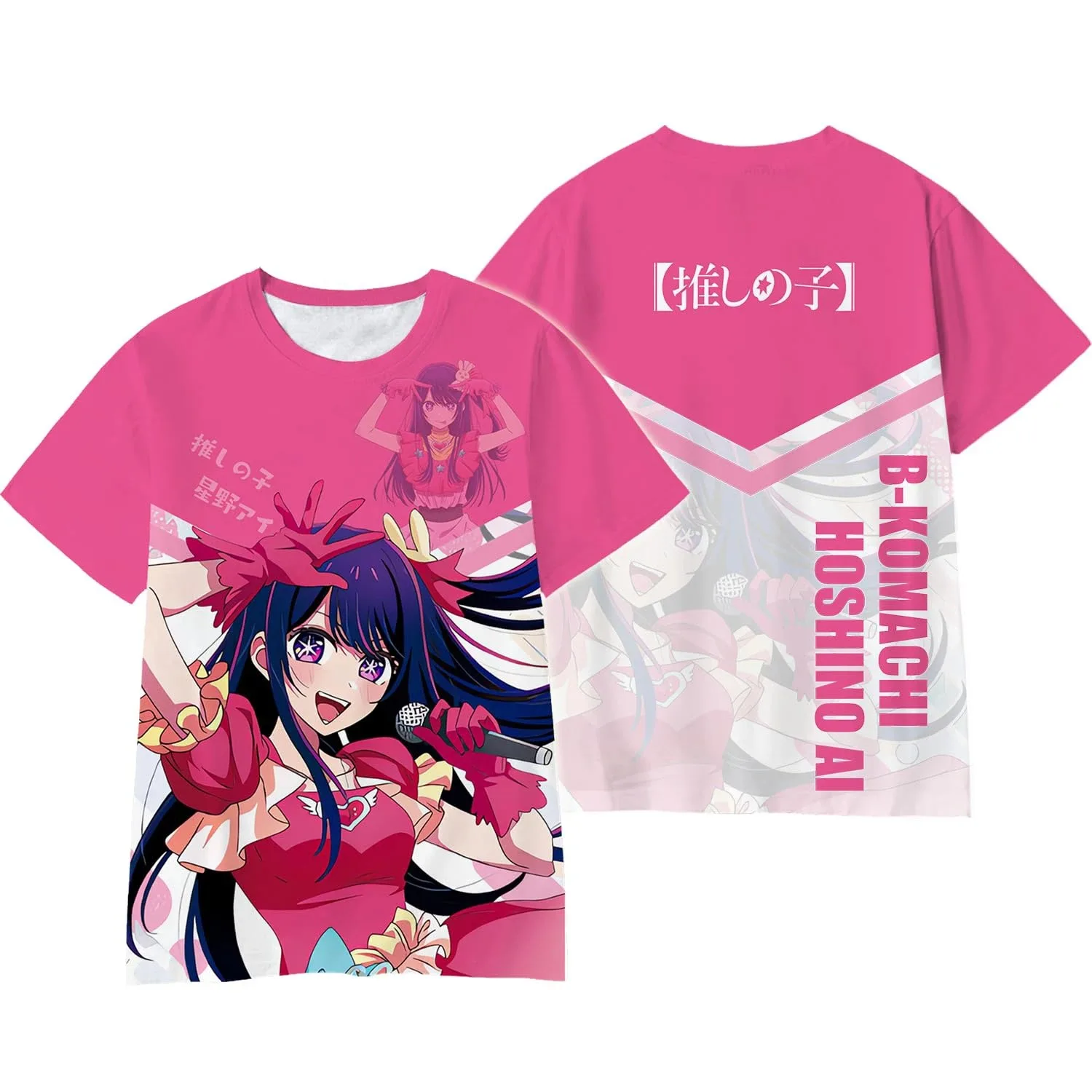 

Homens e mulheres Oshi No Ko Anime T-shirt de grandes dimensões, Streetwear 3D Print, T-shirt de manga curta, Harajuku Tops 2024