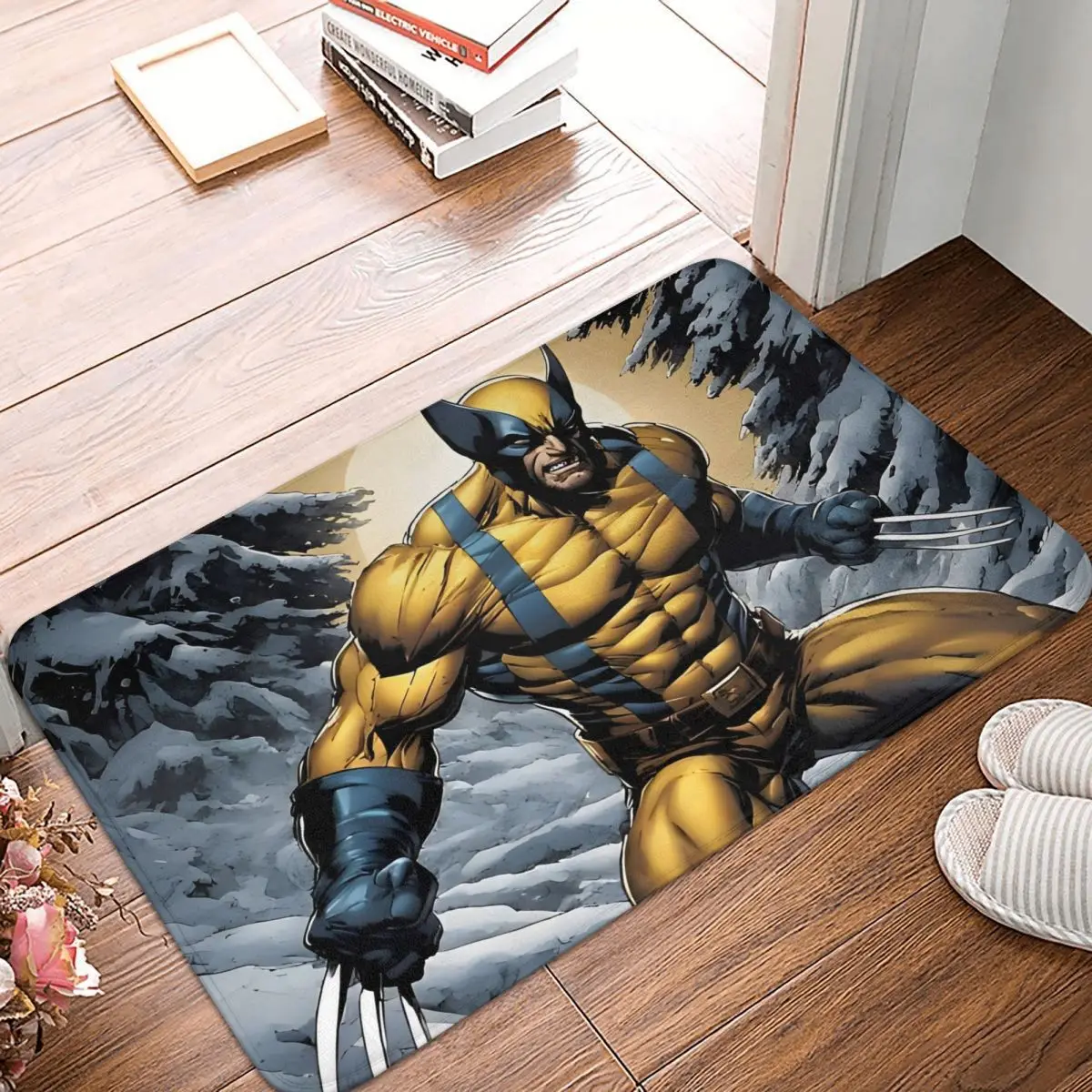 Marvel Super Hero Bedroom Mat, Wolverine Capacho, Tapete de cozinha, Varanda Tapete, Decoração para casa