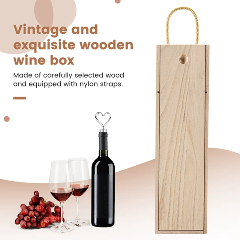 Red Wine Bottle Wooden Packing Box For Hampagne Flute Special Wooden Gift Wrap Storage For Wine Can Make Logo Gift Packing Box