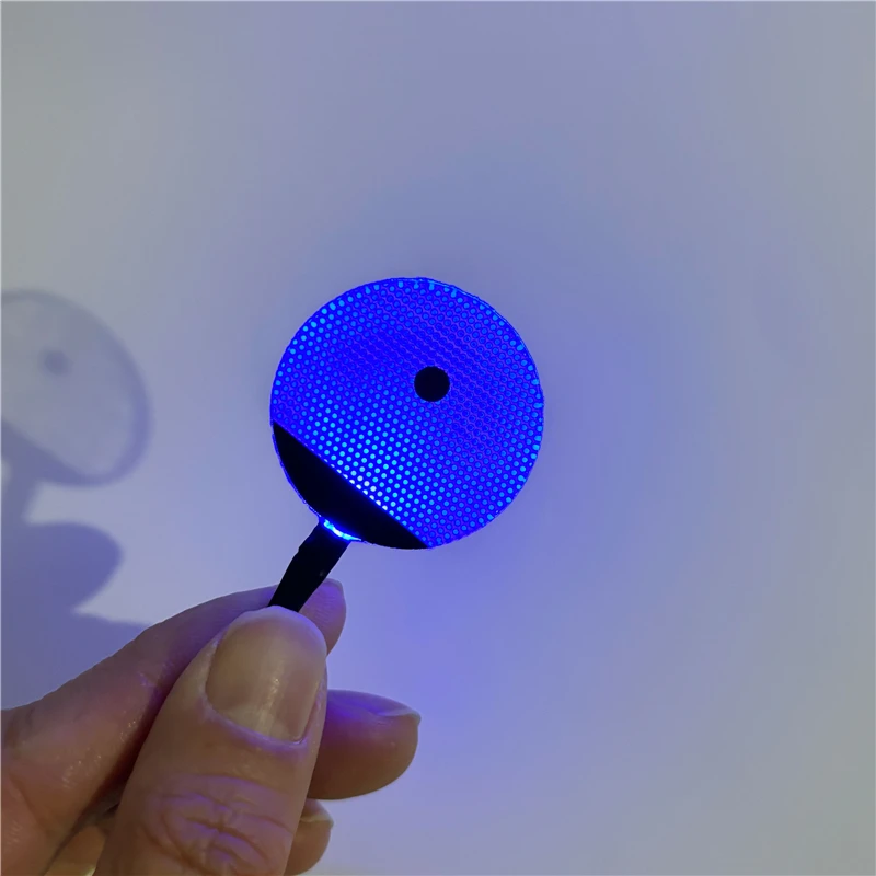 Nuovi kit flessibili pieghevoli rotondi fai da te con occhi luminosi a Led per Halloween Sans papiro maschere Eye Light accessori per casco Cosplay