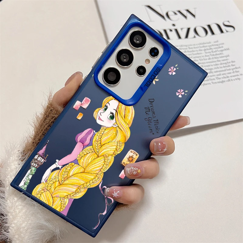 Princess Tangled Rapunzel For Samsung Galaxy S24 S23 S22 S21 S20 Note 20 Ultra Plus FE 5G Colorful Silver Funda Phone Case