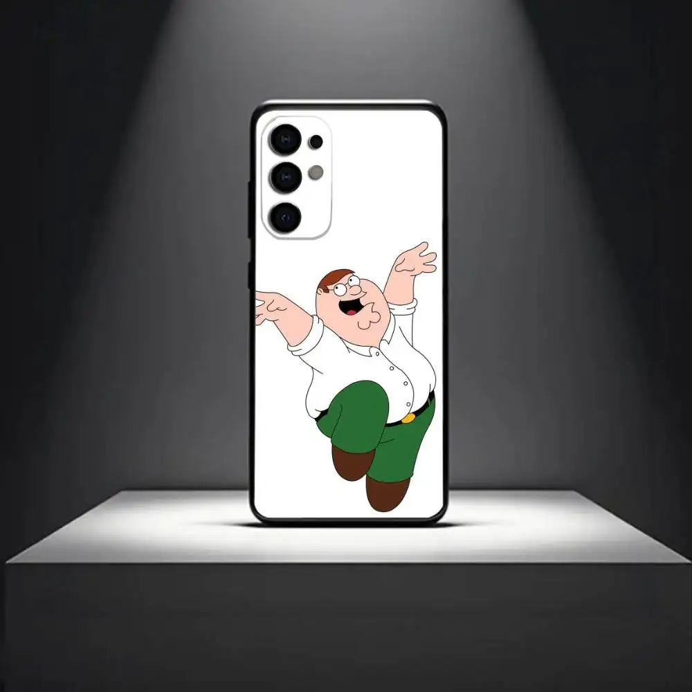 C-Cartoon F-Family Funny Guy  Phone Case For Samsung S 25,24,23,22,30,21,10,9,Ultra,Plus,Lite,FE,4,5 G Soft Black Case