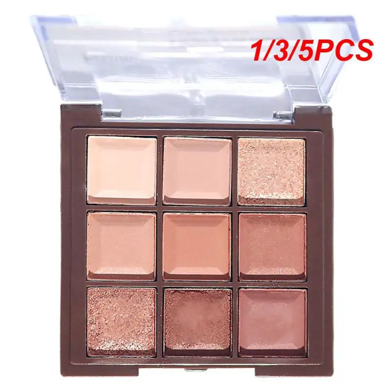 

1/3/5PCS Glitter Lasting Nine Colors Daily Eye Shadow Disc Palette Jiugongge Eye Shadow Plate High Color Rendering Degree