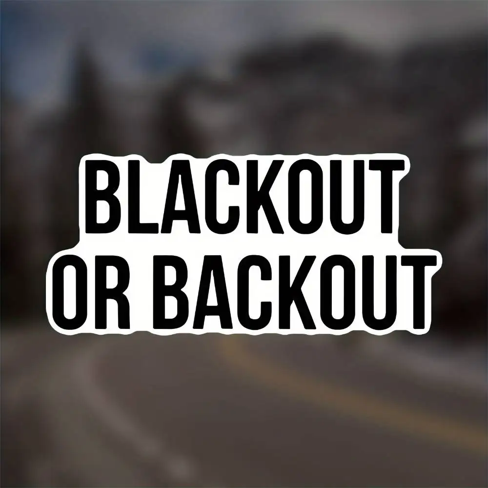 Blackout Or Backoutdecal Sticker Versatile For Laptops Water Bottles Macbooks Waterproof Stickers For Decorating Car Windows Mot