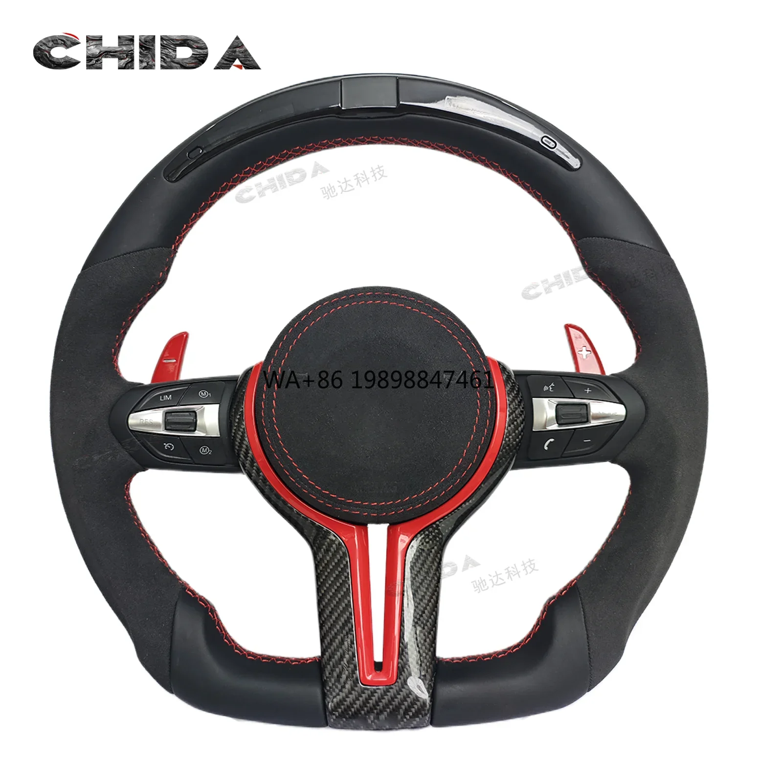 

Alcantara Suede LED Leather Steering Wheel for BMWs E60 E83 E90 E91 F15 F10 F25 F26 F32 F80 F48 F39 M3 M5 M6 X1 X2 X3 X4 X5 X6