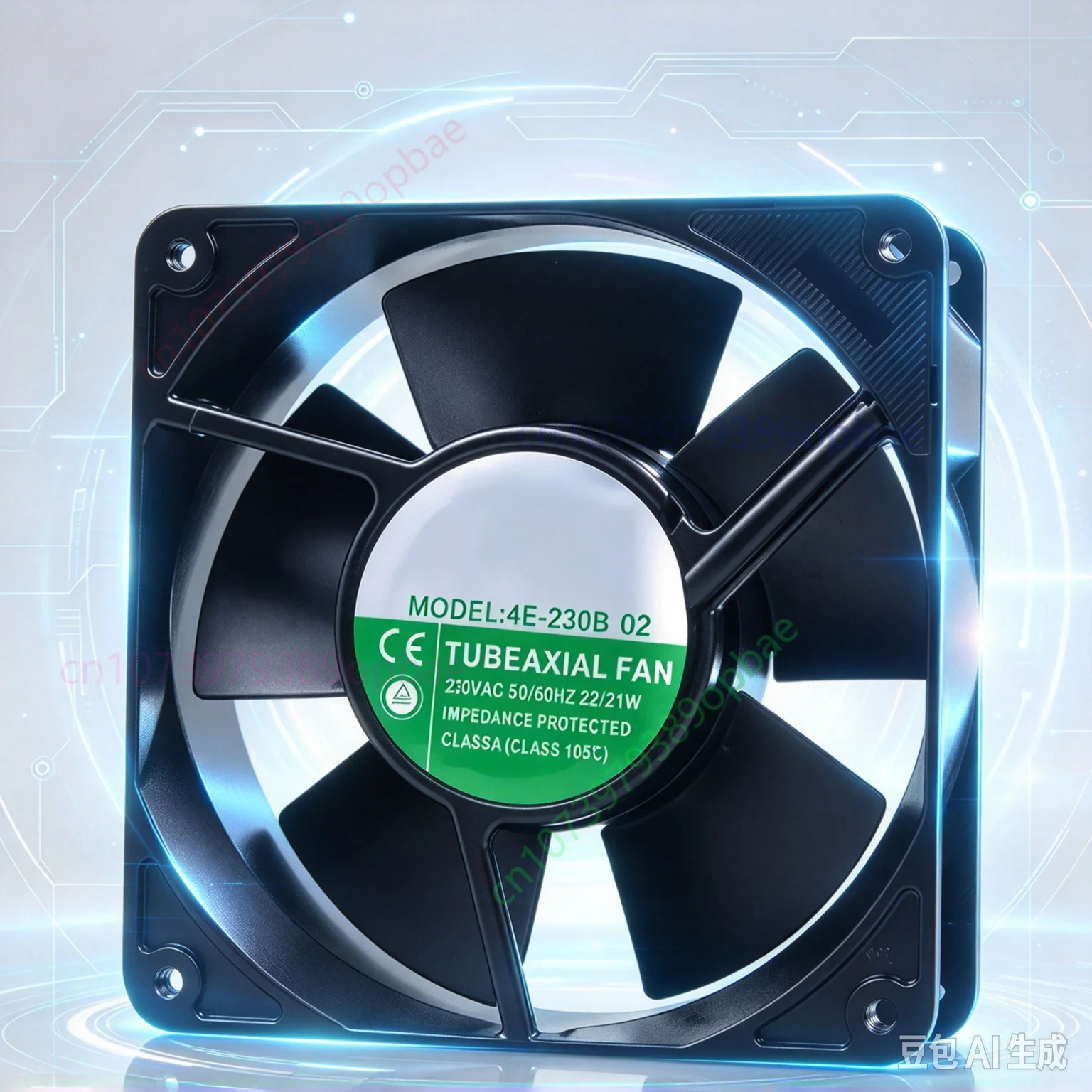 Replacement for 4E-230B 02 All-metal High-temperature Fan 230VAC 22/21W 12012038MM