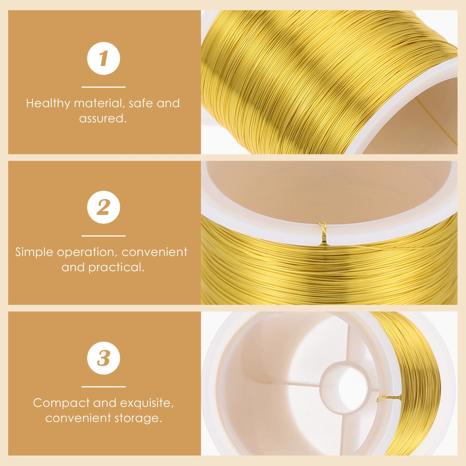 

Copper 20 Gauge DIY Craft Making Jewelry Beading String Bracelet Wire Yellow Yarns Perfect for Projects Sculpting Wire