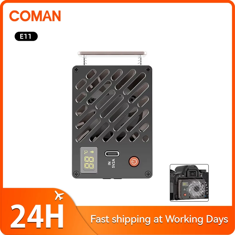 

COMAN E11 Ultra Silence Camera Cooling High Speed Fan Radiator 4K Recording Kit Heat Sink For DSLR Cameras Sony Canon Nikon