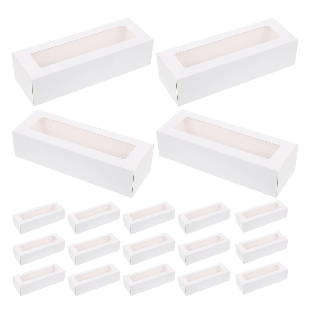 

20pcs Macaron Food Grade Paper Clear Window Ideal for Cupcakes Cookies Christmas Holidays Graduations Pastry Packaging