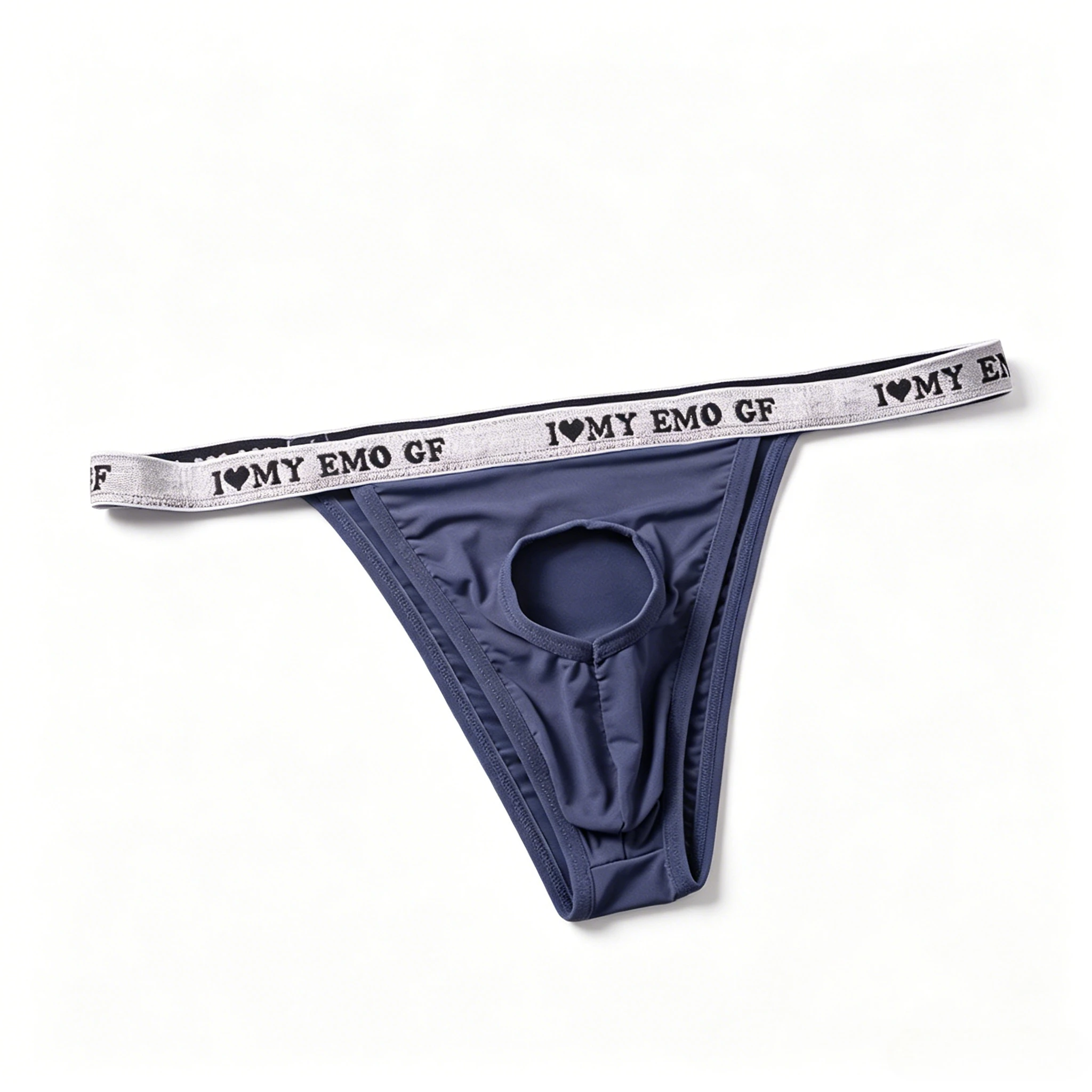 Men's Hole-Out Thong Gays Erotic U-Convex Underwear Elastic Waistband youth fashion Low-Rise Sexy Underpants Breathable Briefs