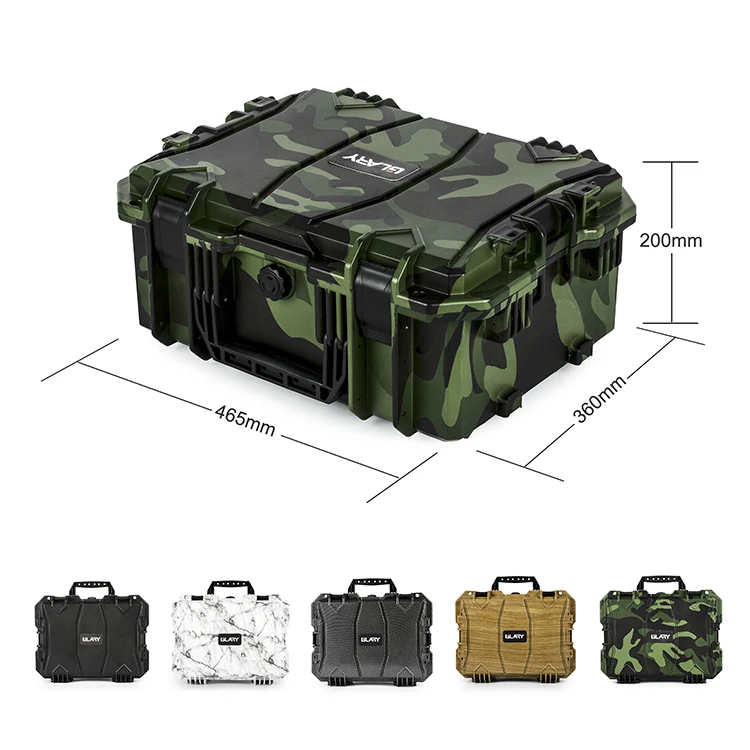 GLARY camouflage IP67 waterproof camera box case stackable case for photography equipment portable camera storage case box