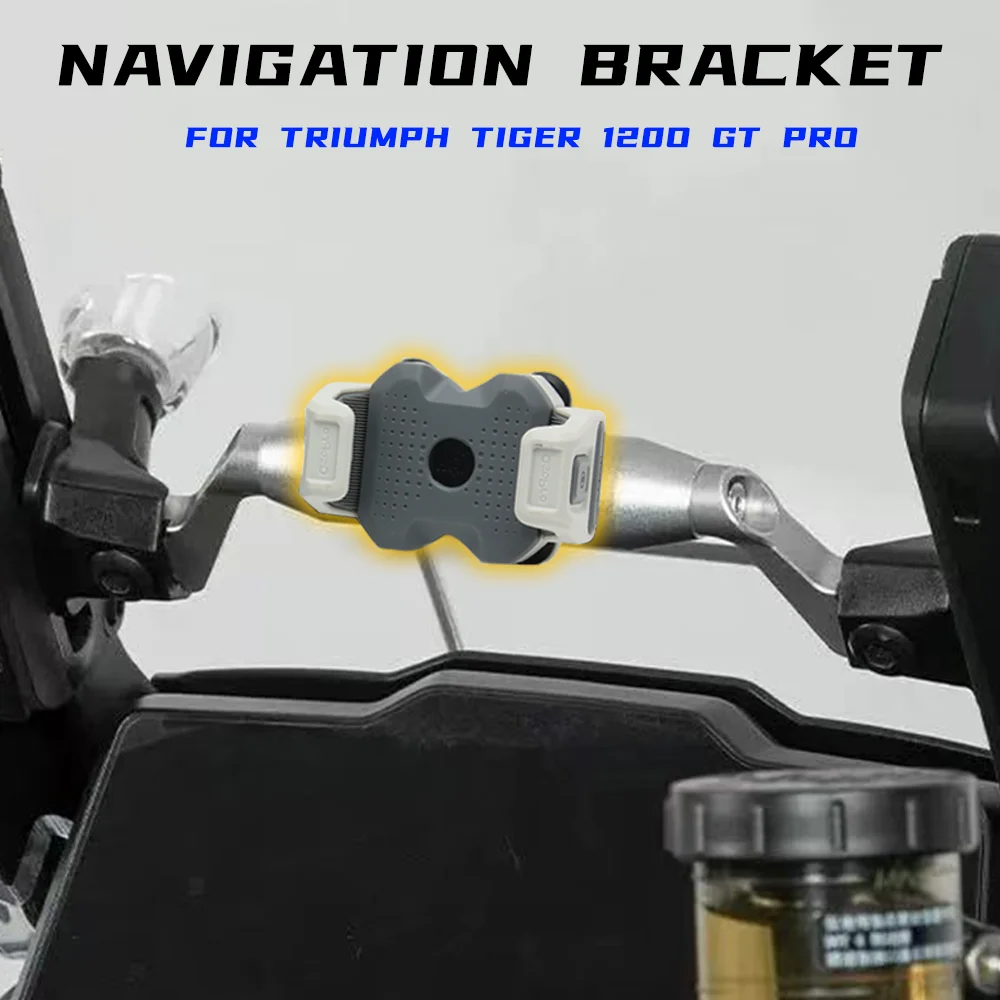 

For Tiger 900 GT PRO 2021-2024 TIGER1200 Tiger 850 2021- Motorcycle Rotatable Phone Holder Shock Absorber GPS Navigation Bracket