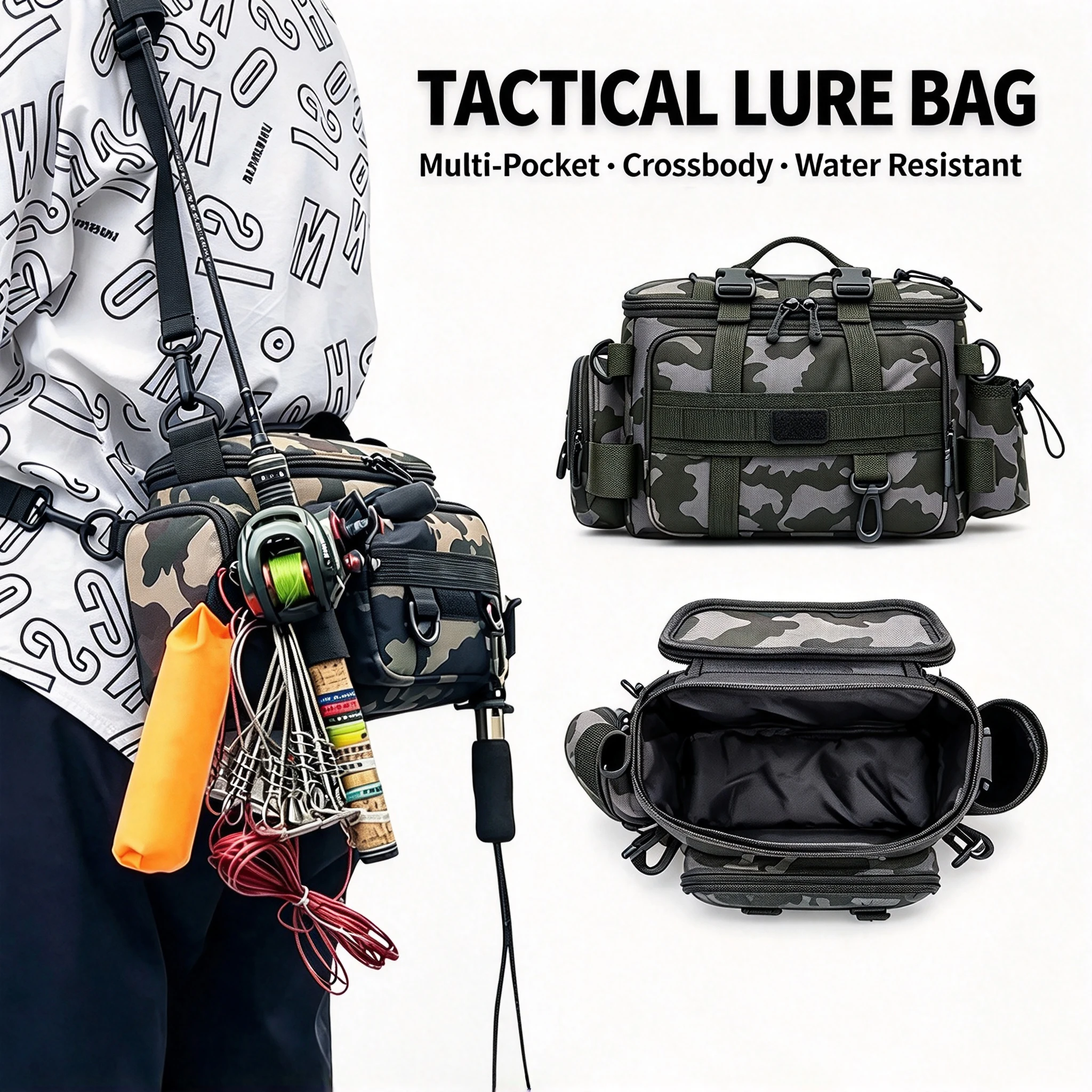 Fishing Equipment Bag - 1 unidade de mochila de pesca,