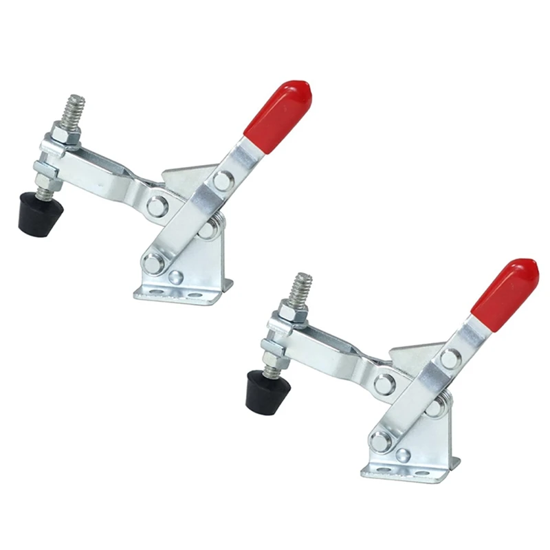 عمودي الإفراج السريع تبديل المشبك ، القدرة القابضة ، ث المطاط طرف الضغط ، وسهلة الاستخدام ، والفضة ، 102B - 220 Ibs ، 4 قطعة